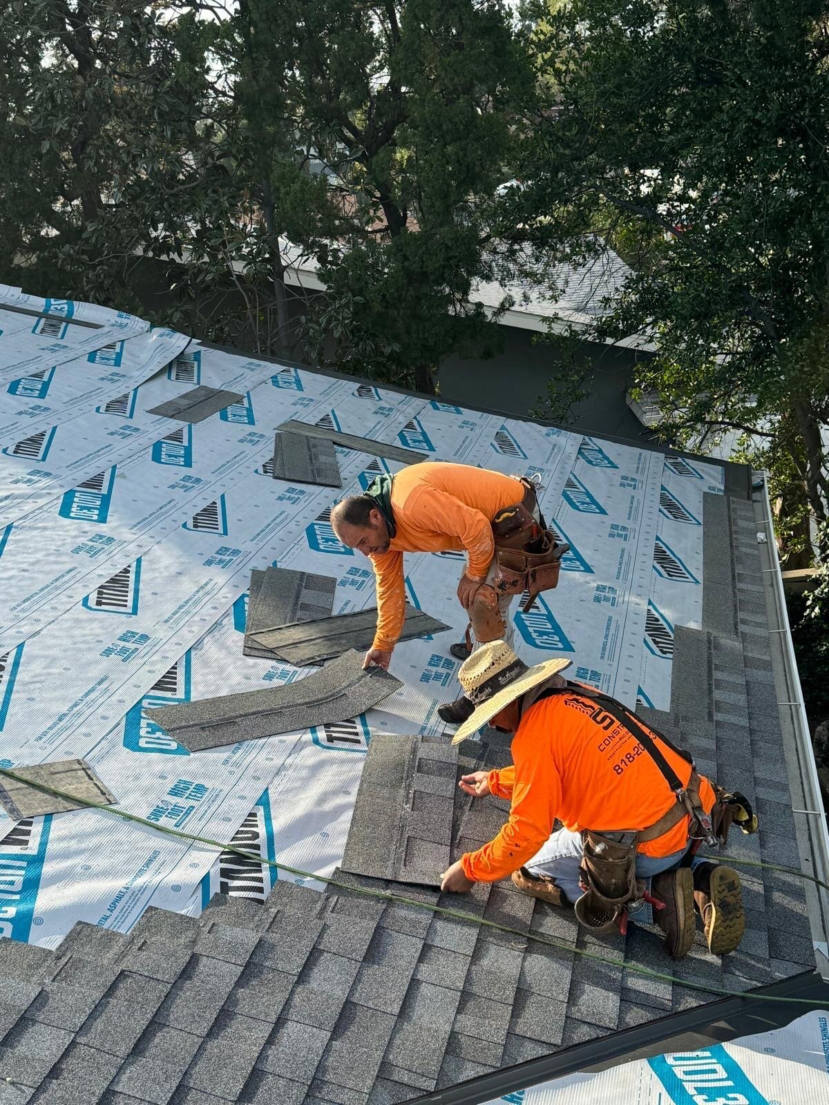 Asphalt shingle installation