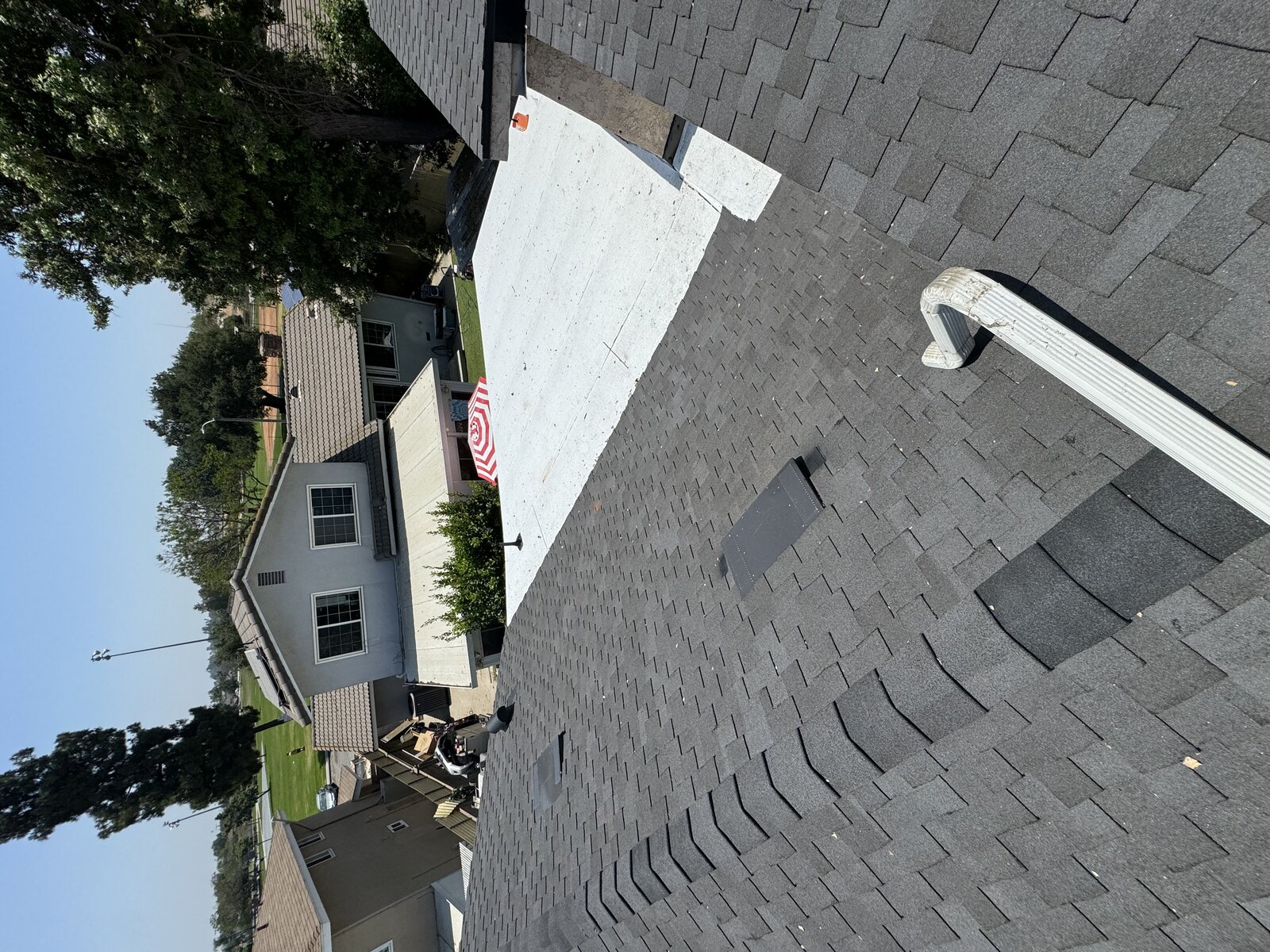 Shingle and flat roof combination