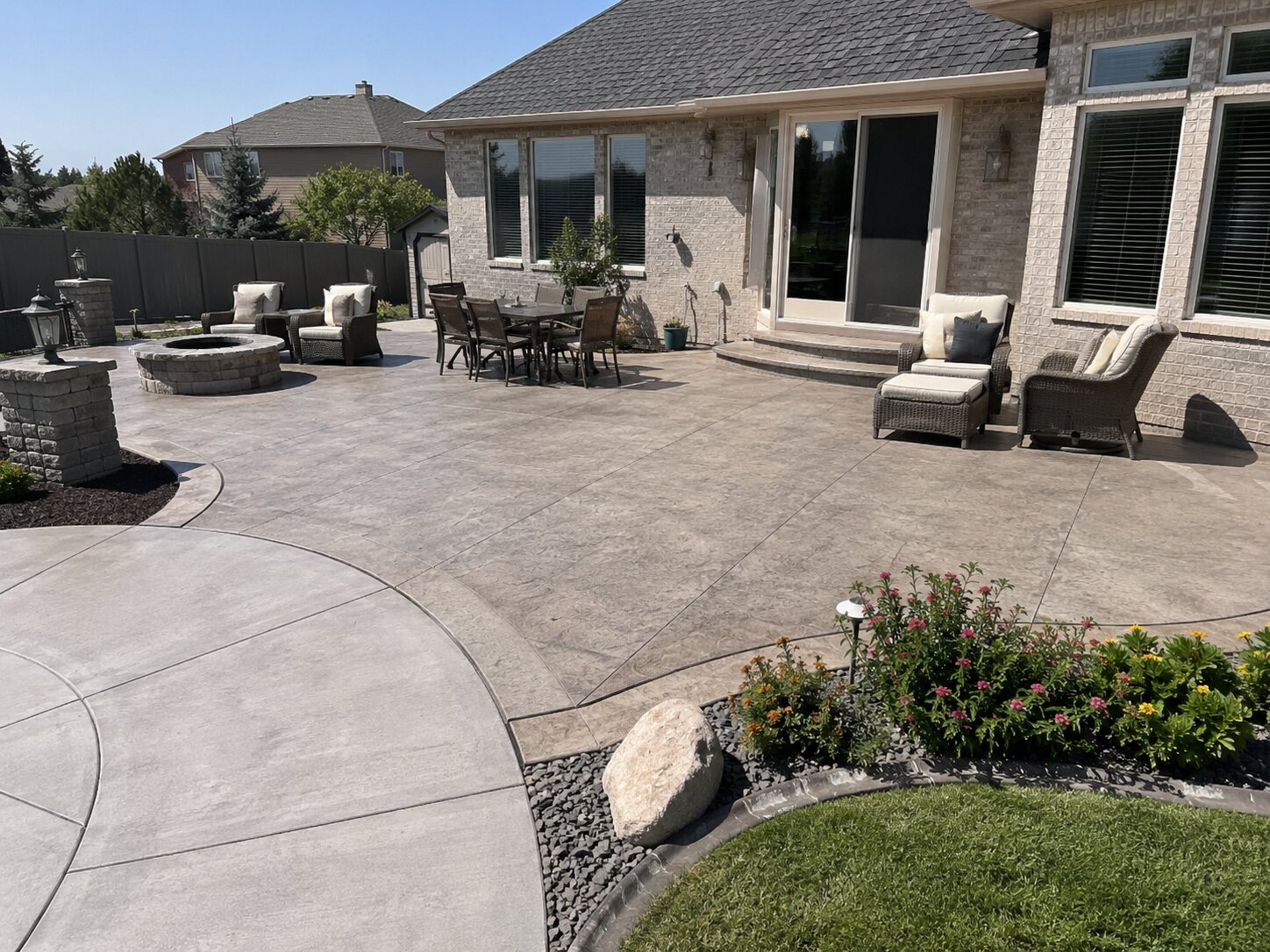 Exposed aggregate driveway