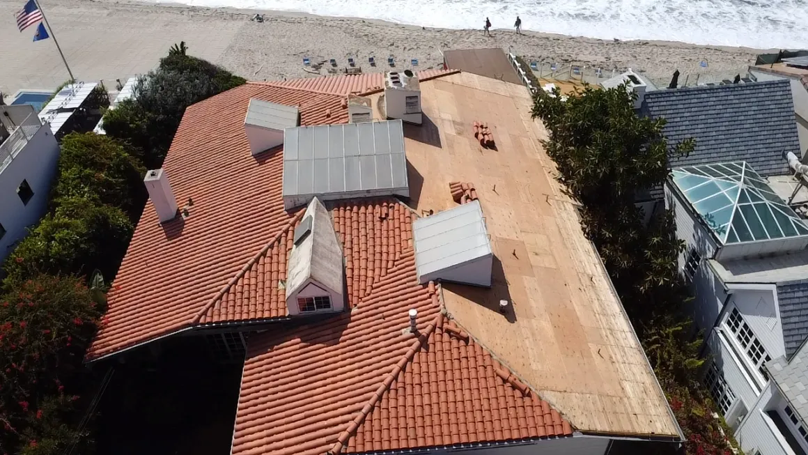 Roof replacement, Malibu